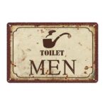metal deco wc plaque