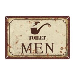 metal deco wc plaque