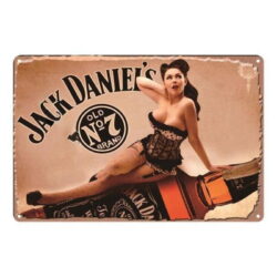 metal deco whiskey plaque