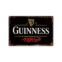 guinness metal plate