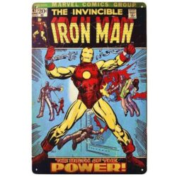 iron man metal plate