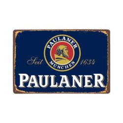 paulaner metal plate