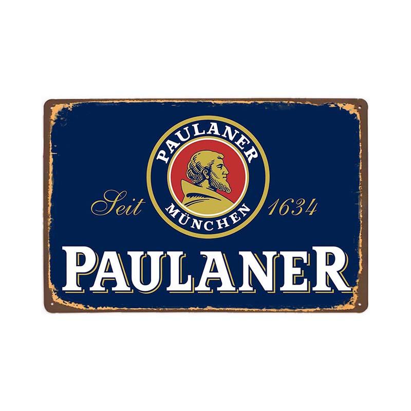 paulaner metal plate paulaner metal plate