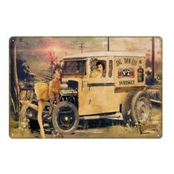 metal pub whisky plate