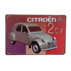 citroen advertising metal plate