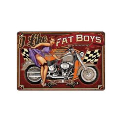 motorcycle advertising metal plate
