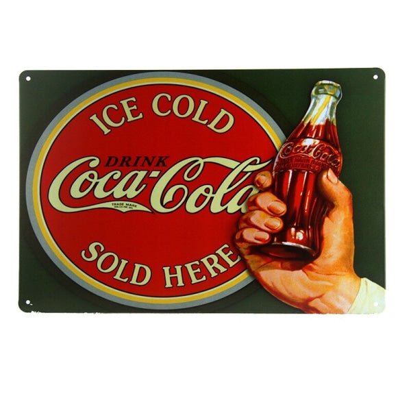 retro coca cola metal plate 2 retro coca cola metal plate 2