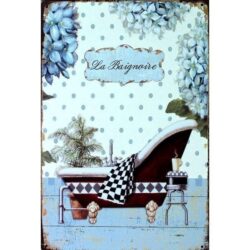 vintage metal bathroom plate