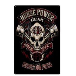 metal skull head plate