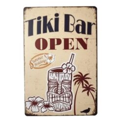 metal tiki bar plate