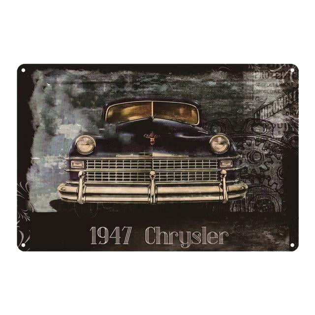 vintage metal plate 1947 chrysler vintage metal plate 1947 chrysler