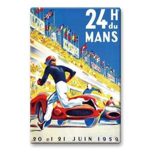 vintage metal plate 24h du mans