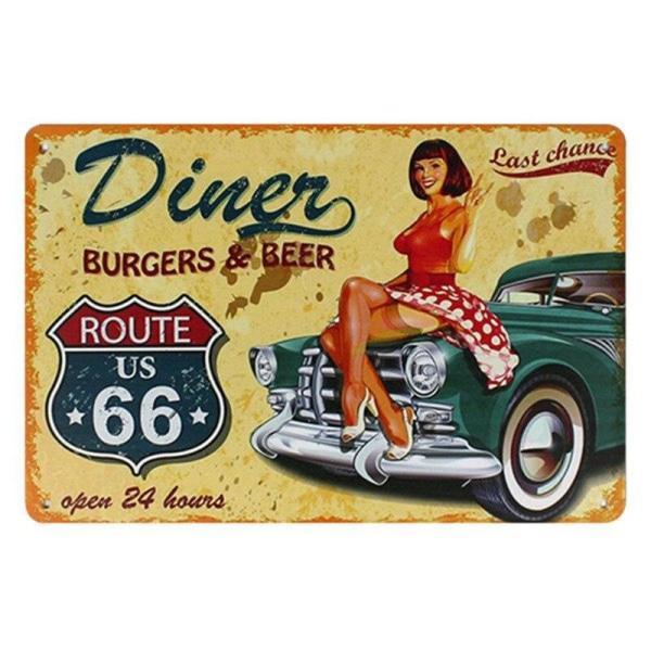 vintage american metal plate