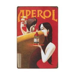 metal plate vintage aperol
