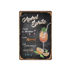 metal plate vintage aperol spritz