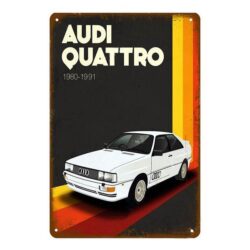 vintage audi metal plate