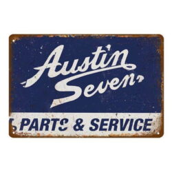 vintage metal plate austin seven