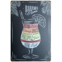 vintage metal plate bahama mama