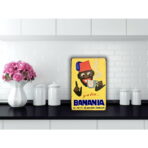 vintage banania metal plate
