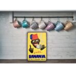 vintage banania metal plate