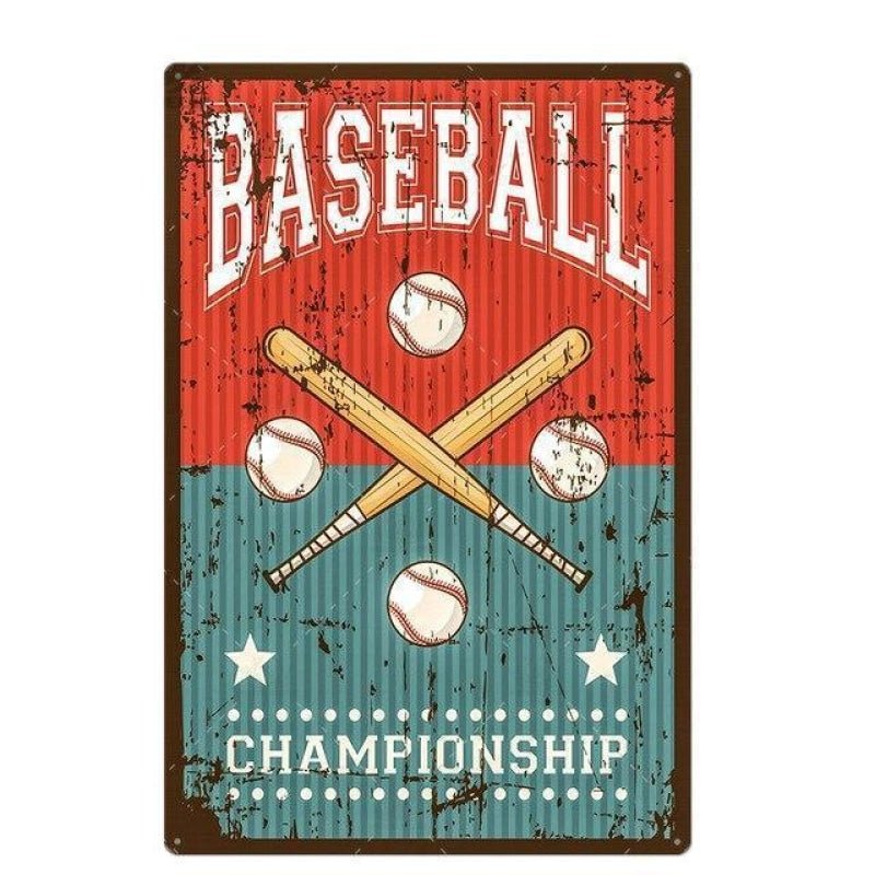 vintage baseball metal plate vintage baseball metal plate