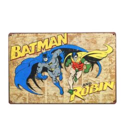 vintage batman metal plate