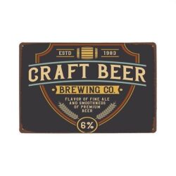 vintage beer craft metal plate