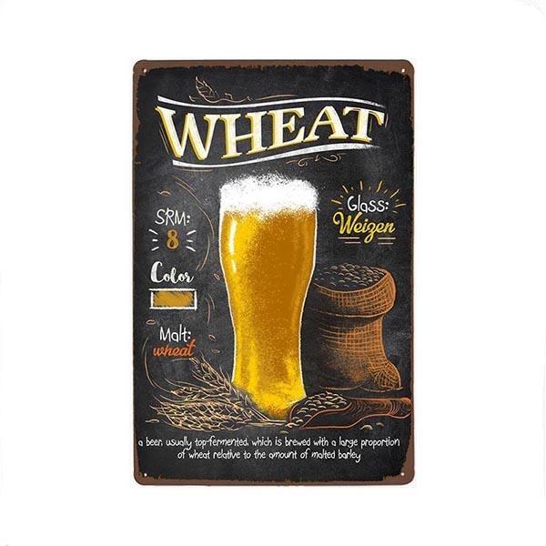metal plate vintage beer wheat metal plate vintage beer wheat