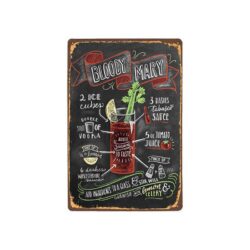 metal plate vintage bloody mary 1