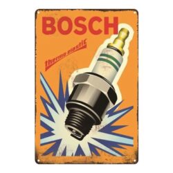 vintage bosch metal plate