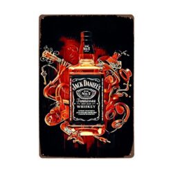 vintage metal plate bottle jack daniels