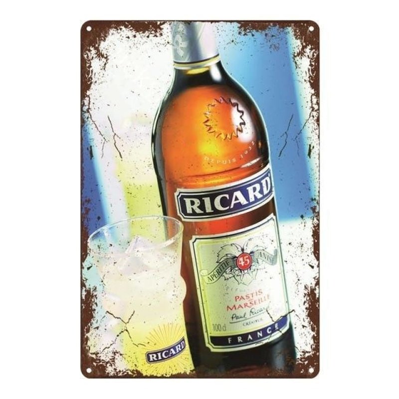 vintage metal plate bottle ricard vintage metal plate bottle ricard