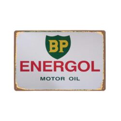 vintage metal plate bp energol