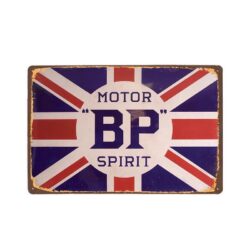 vintage metal plate bp spirit