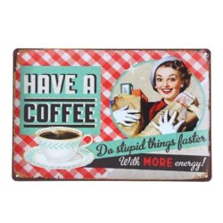 vintage metal plate cafe housewife