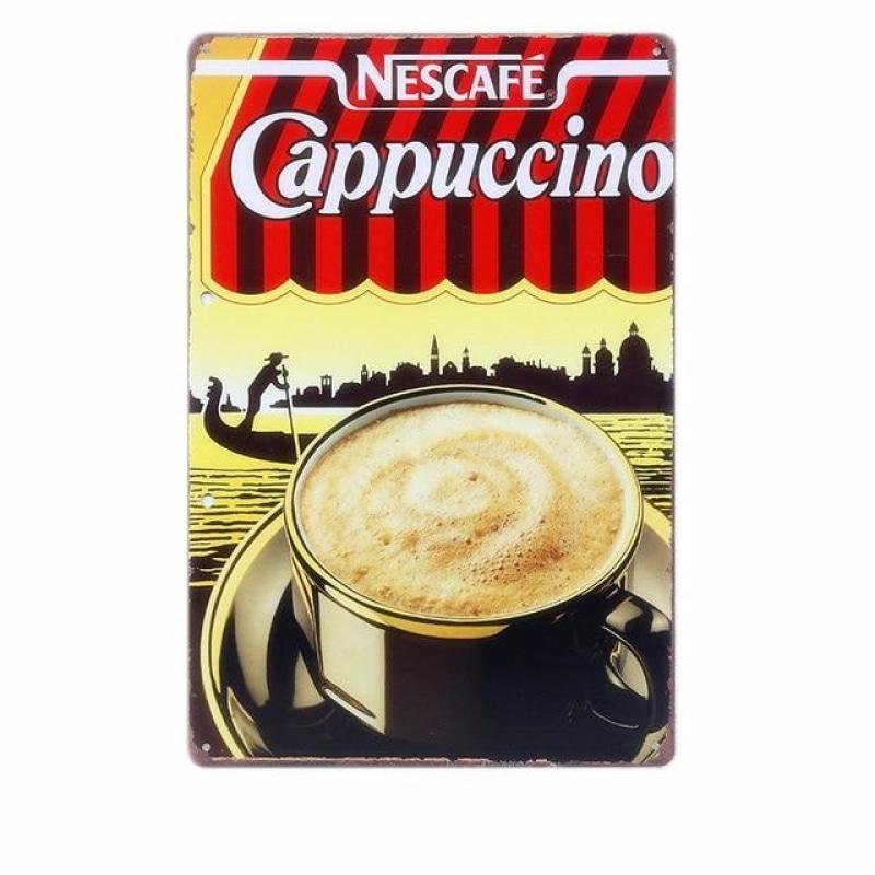 vintage cappuccino nestle metal plate vintage cappuccino nestle metal plate