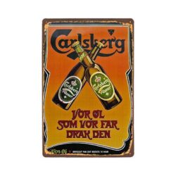 vintage carlsberg metal plate
