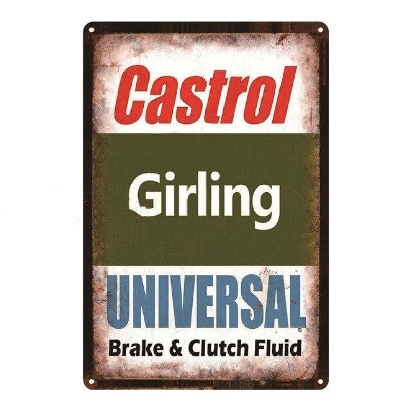 vintage castrol girling metal plate vintage castrol girling metal plate