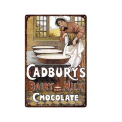 metal plate vintage chocolate cadburys