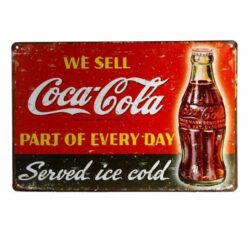 vintage coca cola metal plate