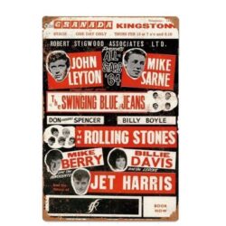 vintage metal plaque concert stones