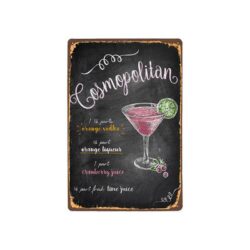 vintage metal plate br cosmopolitan