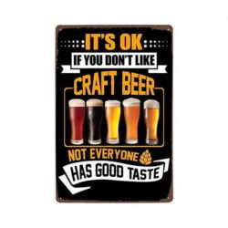 vintage craft beer metal plate