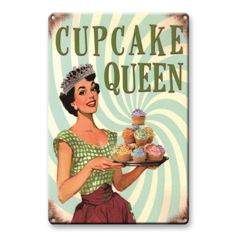 metal plate vintage cupcake queen metal plate vintage cupcake queen