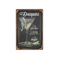 vintage daiquiri metal plate