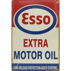 vintage esso metal plate