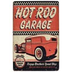 vintage garage metal plate