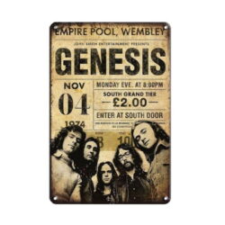vintage genesis metal plate