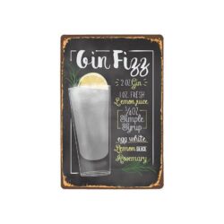 metal plate vintage gin fizz