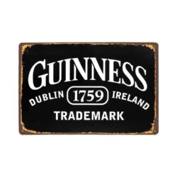 metal plate vintage guinness 1759